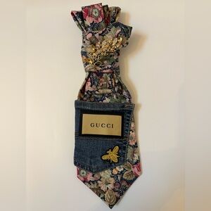 Floral Denim Pocket Accessory